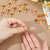 24Pcs Cross with Heart Alloy Enamel Lapel Pin Backs for Backpack Clothes JEWB-FG0001-59G-3