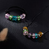 180Pcs 9 Colors Transparent Resin European Beads RPDL-MP0001-02-8