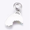 304 Stainless Steel European Dangle Charms STAS-O097-15P-2