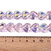Electroplate Transparent Glass Beads Strands X-EGLA-N056-01A-05-4