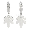Wheat Brass Drawbench Dangle Earring EJEW-L288-009S-2