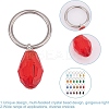 120Pcs 12 Colors Glass Charms PALLOY-GO00011-3