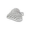 Brass Micro Pave Clear Cubic Zirconia Pendants KK-L254-07G-2