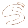 Brass Satellite Chains  Necklaces for Women NJEW-D302-27RG-4