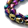 Electroplate Glass Bead Strands EGLA-R045-12x8mm-03-2