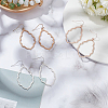 3 Pairs 3 Colors Alloy Dangle Earrings with Brass Pins EJEW-AN0004-44-7