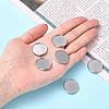 Tarnish Resistant Flat Round 304 Stainless Steel Plain Edge Bezel Cups STAS-R083-02-4