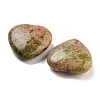 Heart Natural Unakite Palm Stones G-C134-06A-12-2