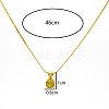 Real 18K Gold Plated 201 Stainless Steel Pendant Necklaces CP2918-11-1