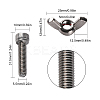 Gorgecraft 20Pcs 2 Style 304 Stainless Steel Nut DIY-GF0004-45-2