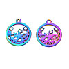 Rainbow Color Alloy Pendants PALLOY-T054-161-2