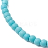 Dyed Synthetic Turquoise Beads Stretch Bracelets for Women Men BJEW-JB11311-03-4