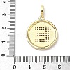 Brass Micro Pave Clear Cubic Zirconia Pendants KK-L253-17G-E-3