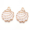 Rack Plating Alloy Enamel Pendant ENAM-Q449-12G-04-1