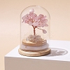 Natural Rose Quartz Chips Tree of Life Decorations TREE-PW0003-24B-1