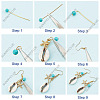 SUNNYCLUE DIY Ocean Gemstone Earring Making Kit DIY-SC0020-31-4
