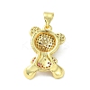 Brass Micro Pave Cubic Zirconia Pendants ZIRC-F138-08G-3