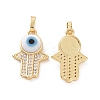Brass Micro Pave Cubic Zirconia Pendants ZIRC-F136-02G-05-1