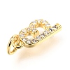 Brass Micro Pave Cubic Zirconia Charms ZIRC-O037-13G-3