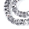 Electroplate Transparent Glass Beads Strands X-EGLA-N022-04A-C01-3