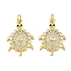 Brass Micro Pave Cubic Zirconia Pendants KK-D005-06A-G-1