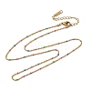304 Stainless Steel Colorful Enamel Ball Chain Necklaces for Women NJEW-K255-44G-4