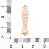 Brass Enamel Fish Connector Charms KK-L255-15G-03-3