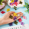 24Pcs 6 Colors Flocking Resin Hollow Pendants RESI-TA0002-76-6