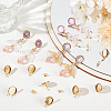 50Pcs Flat Round 304 Stainless Steel Stud Earrings Findings STAS-BBC0005-85D-4