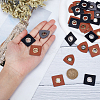 90Pcs 3 Style PU Leather with Iron Grommet Eyelet Findings FIND-GF0003-07-3