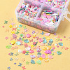 40G 4 Styles Plastic Cabochons RESI-FS0002-13-2