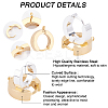 24Pcs 4 Style 201 Stainless Steel Huggie Hoop Earrings Findings STAS-DC0001-23-4