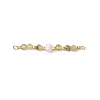 12Pcs 12 Styles Faceted Round Natural Mixed Stone Beaded Connector Charms PALLOY-JF03557-2