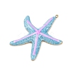 304 Stainless Steel Enamel Big Pendants STAS-Z172-03G-01-2