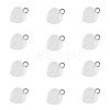 12Pcs Natural Quartz Crystal Heart Charms G-FI0001-29-1