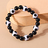 Sport Resin Football Beaded Stretch Bracelets for Women Men FS-WG5AFC0-01-1