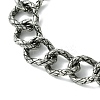 304 Stainless Steel Twisted Bracelets for Women Men BJEW-C063-06AS-2