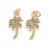 Brass Micro Pave Cubic Zirconia Pendants ZIRC-G165-01G-1