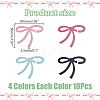 40Pcs 4 Colors Acrylic Bowknot Wine Glass Charms DIY-AR0004-71-2