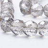 Electroplated Glass Beads Strands X-EGLA-Q092-10mm-A05-3