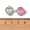 UV Plating Alloy Glass Pendants FIND-K032-14G-3