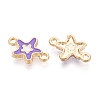 Alloy Enamel Connector Charms PALLOY-N181-12KCG-2