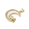 Brass Micro Pave Clear Cubic Zirconia Pendants KK-I712-48G-04-2