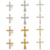 20Pcs 10 Styles Alloy Rhinestone Pendants FIND-TA0007-84-2