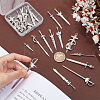 24Pcs 12 Style Alloy & CCB Plastic Big Pendants FIND-UN0002-86-4