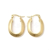 Oval 201 Stainless Steel Hoop Earrings EJEW-Z151-06G-4
