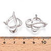 925 Sterling Silver Micro Pave Clear Cubic Zirconia Pendant Claw Cabochon Settings STER-N016-46P-3