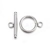 Tarnish Resistant 201 Stainless Steel Toggle Clasps STAS-F174-02P-B-2