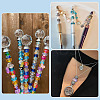 84Pcs 12 Colors Transparent Resin Rondelle European Beads RESI-TA0004-73-9
