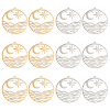 12Pcs 2 Colors 201 Stainless Steel Pendants STAS-DC0012-17-1